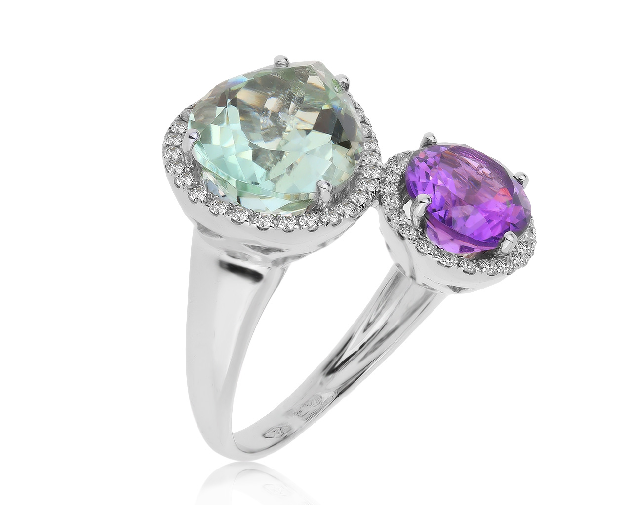 Итальянское золотое кольцо с празиолитом 6.75ct 020720/4