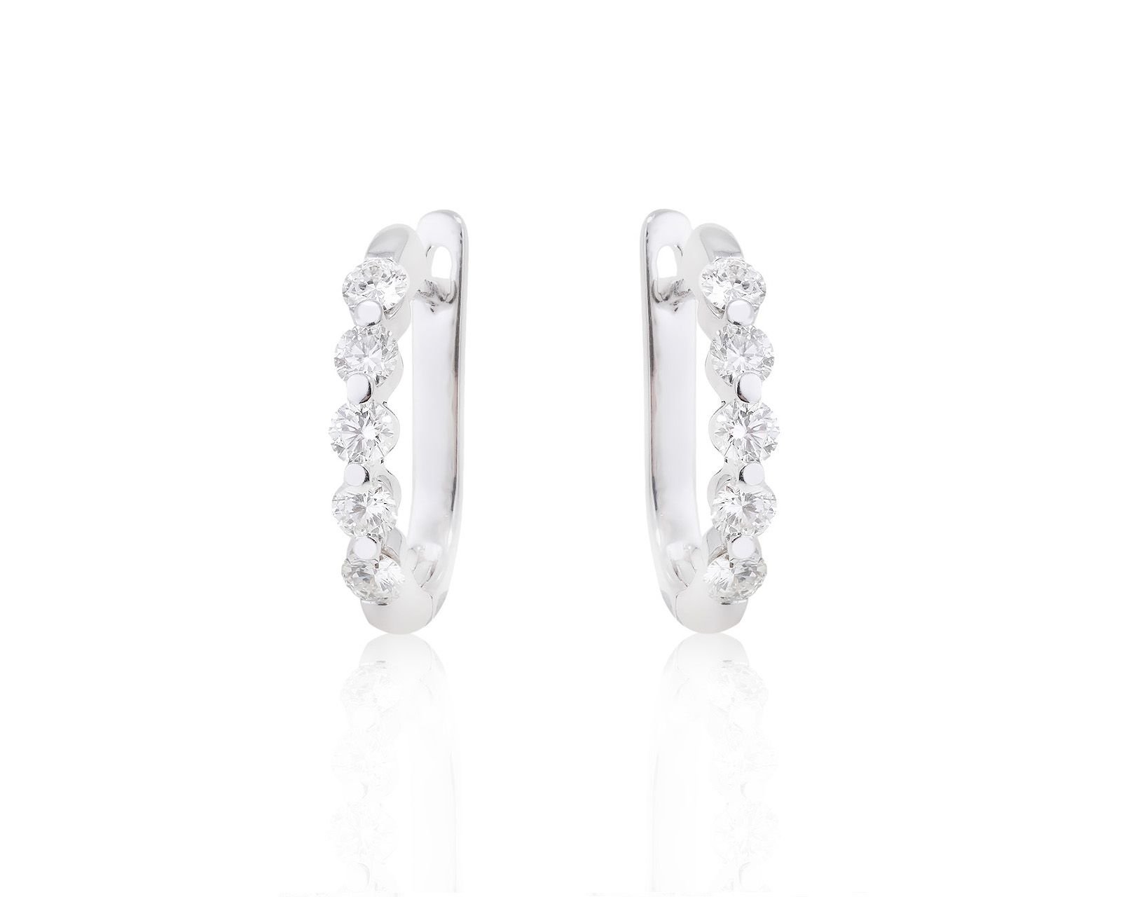 Золотые серьги с бриллиантами 0.95ct