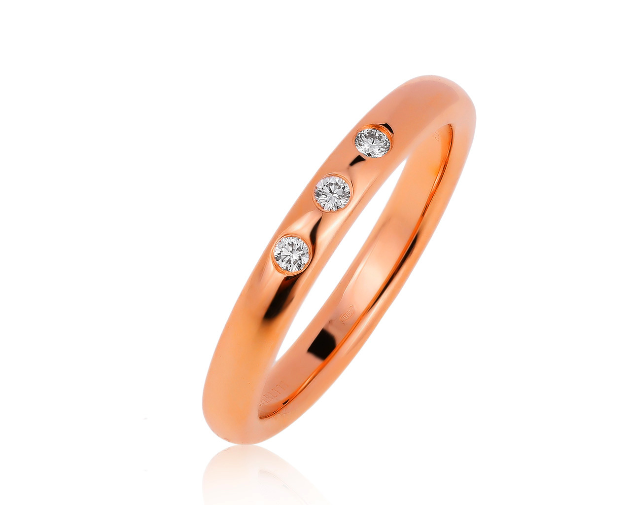 Оригинальное золотое кольцо с бриллиантами 0.06ct Tiffany&Co Elsa Peretti