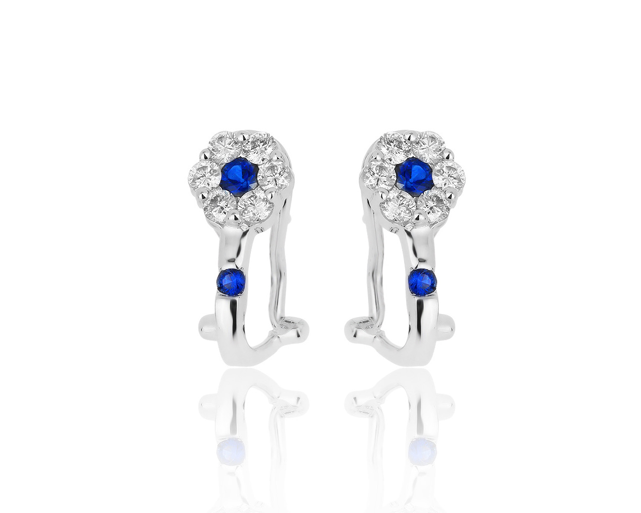 Праздничные золотые серьги с бриллиантами 0.50ct 251019/18