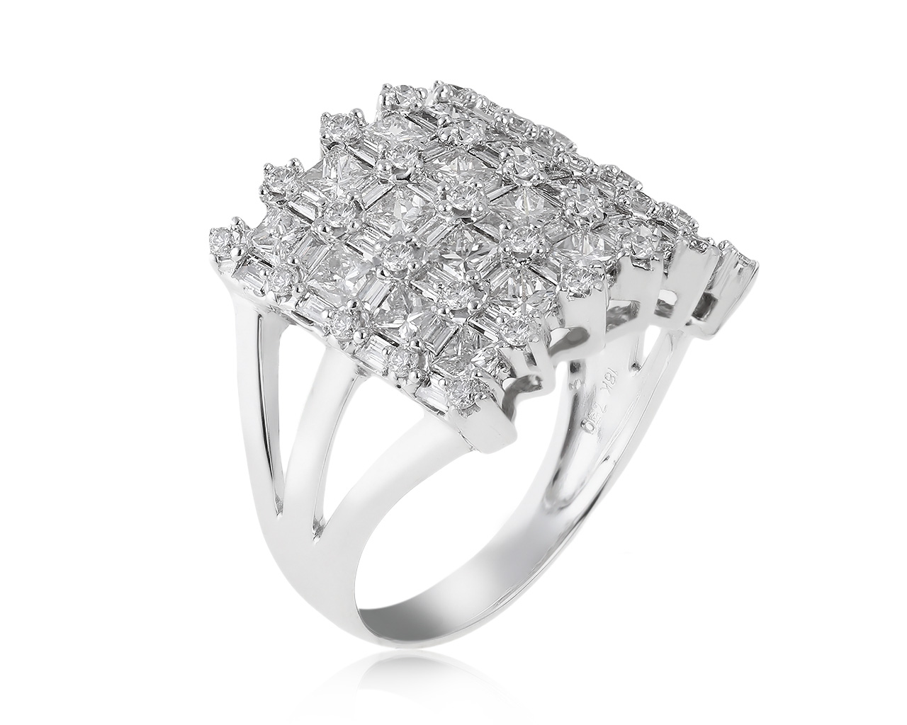 Престижное золотое кольцо с бриллиантами 2.82ct 200121/7