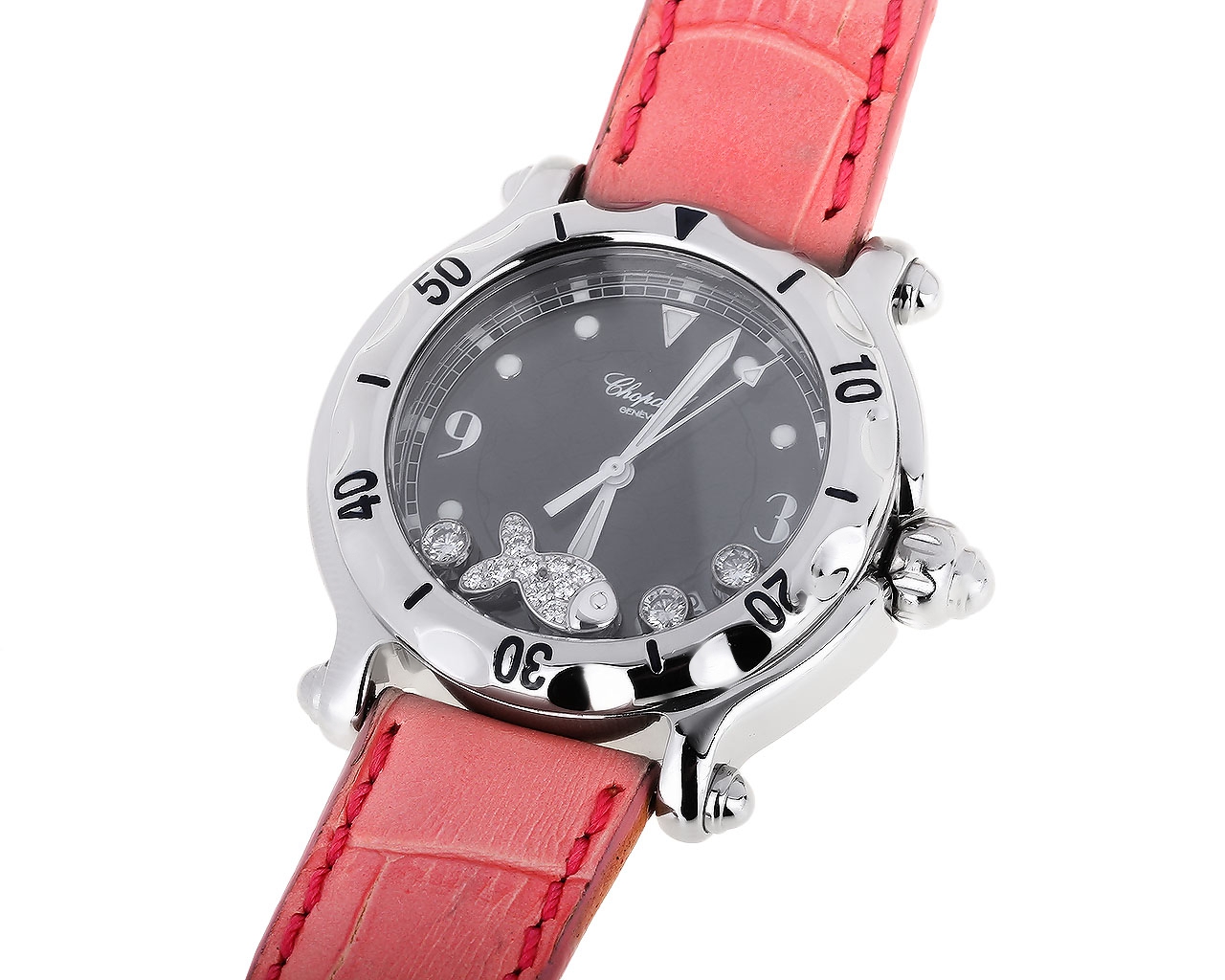 Часы с бриллиантами 0.42ct Chopard Happy Sport Fish 270618/5