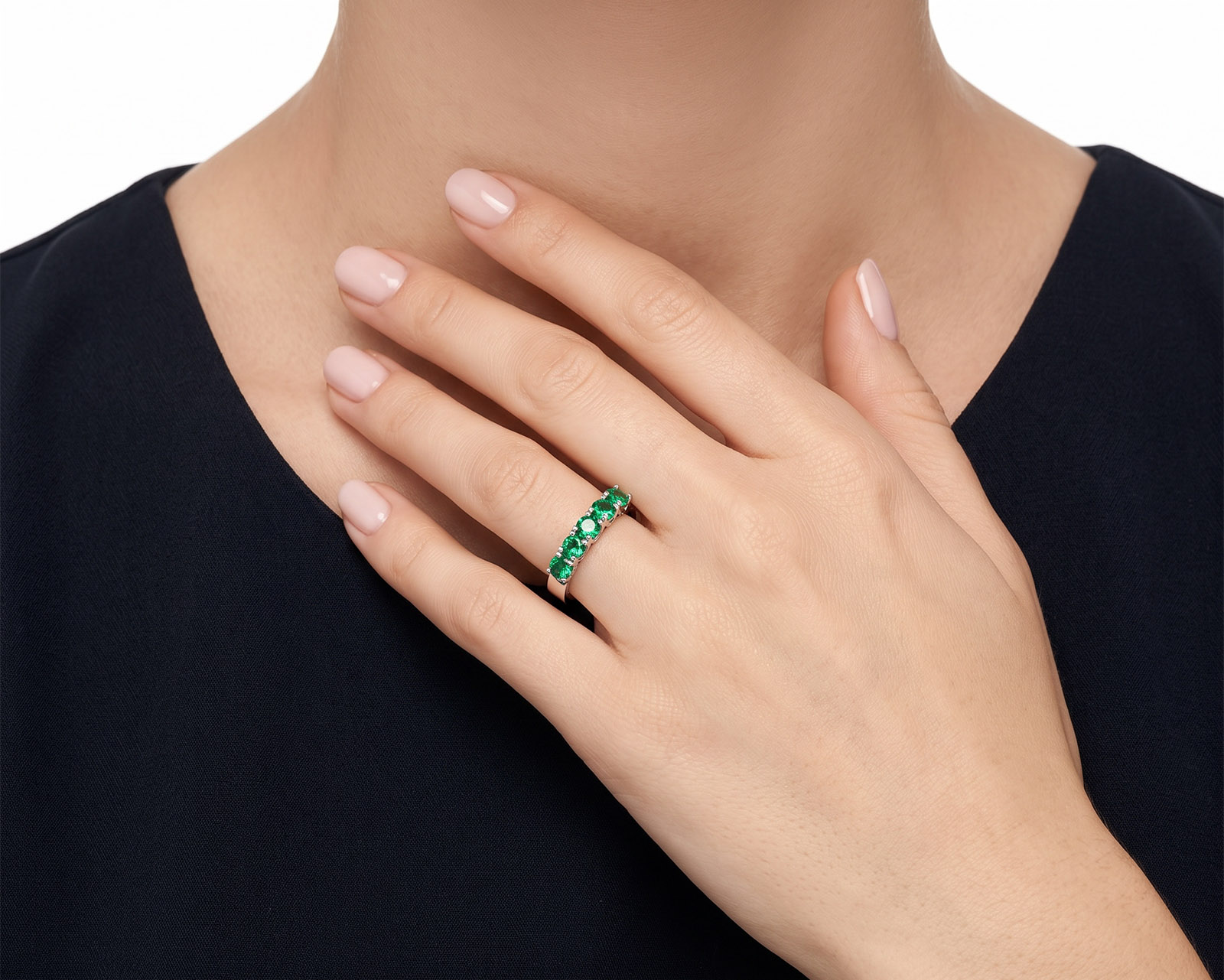 Оригинальное золотое кольцо с тсаворитами 0.73ct Lykov`s Jewellery