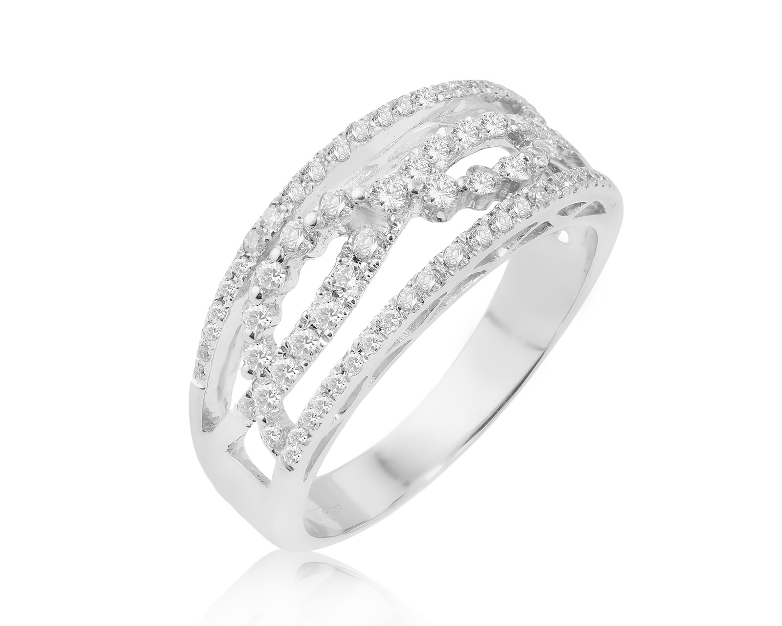 Золотое кольцо с бриллиантами 0.81ct 150124/4