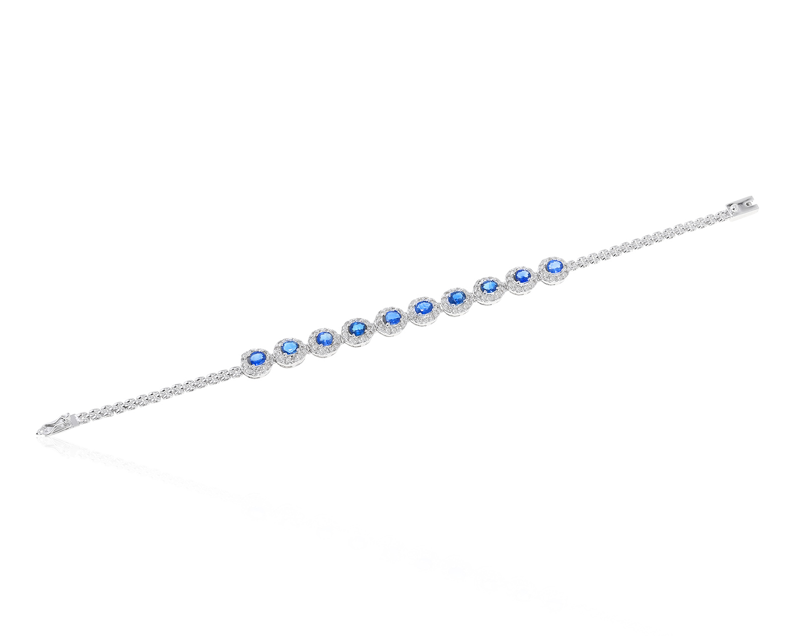 Роскошный золотой браслет с сапфирами 3.12ct 261221/3