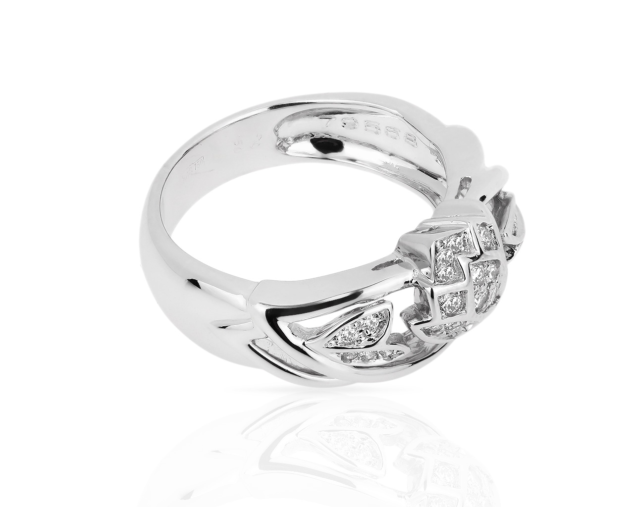 Узорное золотое кольцо с бриллиантами 0.35ct Magerit