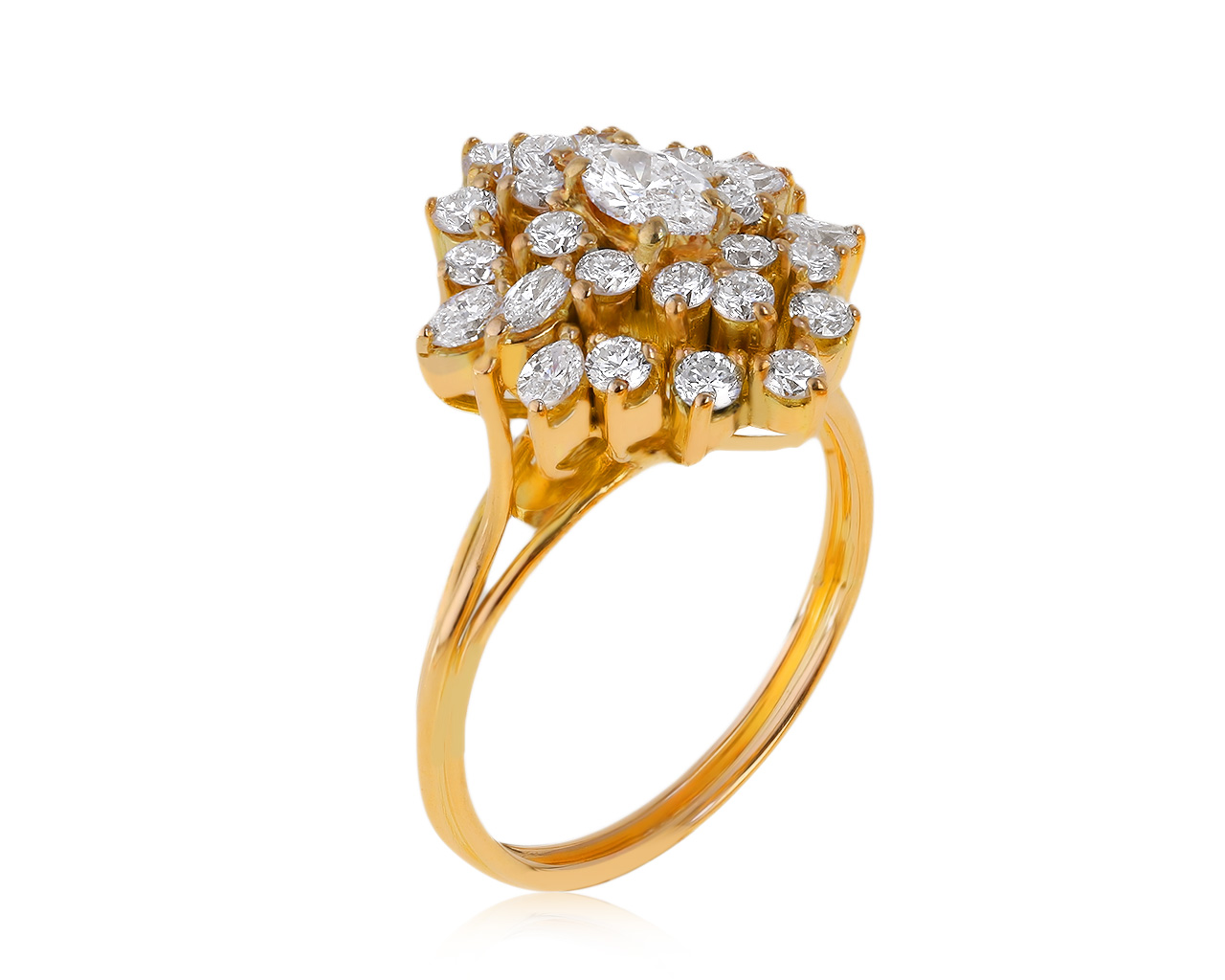 Изысканное золотое кольцо с бриллиантами 1.19ct 310121/6