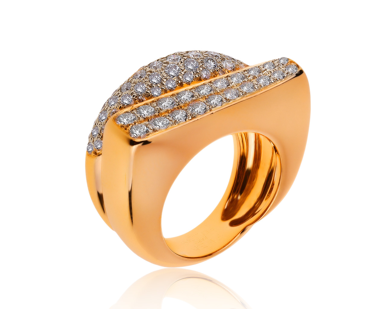 Оригинальное золотое кольцо с бриллиантами 1.90ct Fred 170420/1