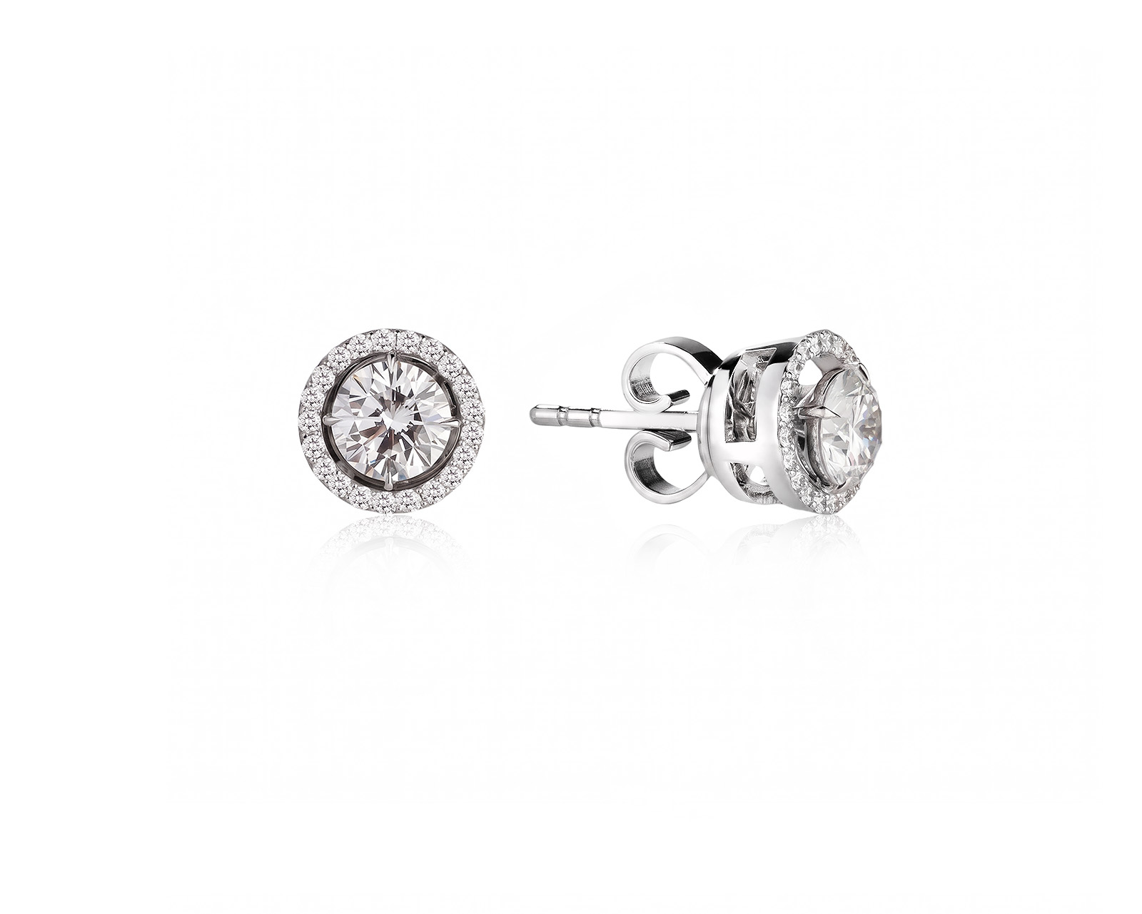 Золотые серьги с бриллиантами 1.27ct Evgeny Matveev