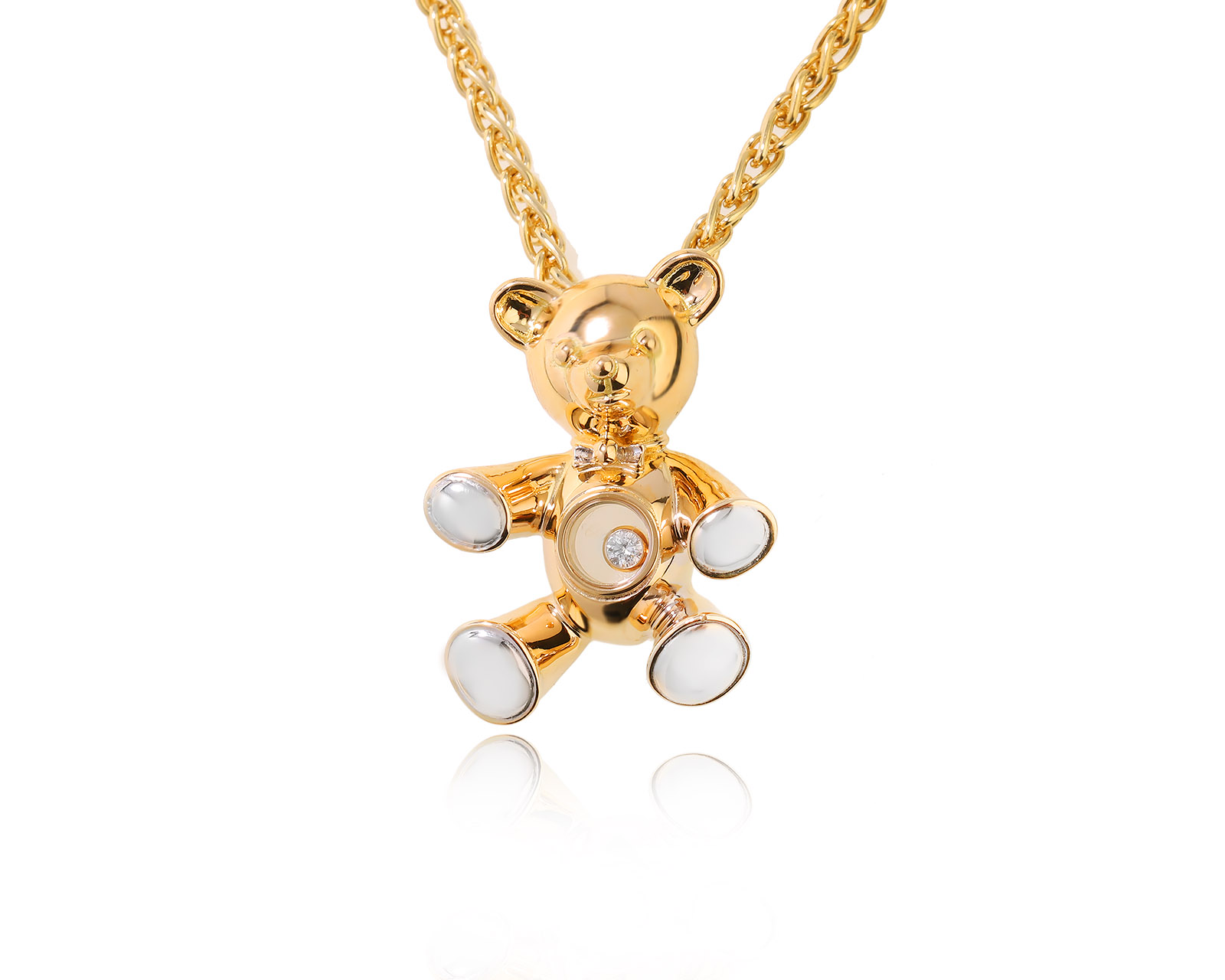 Оригинальный золотой кулон Chopard Happy Diamond Bear 150723/3