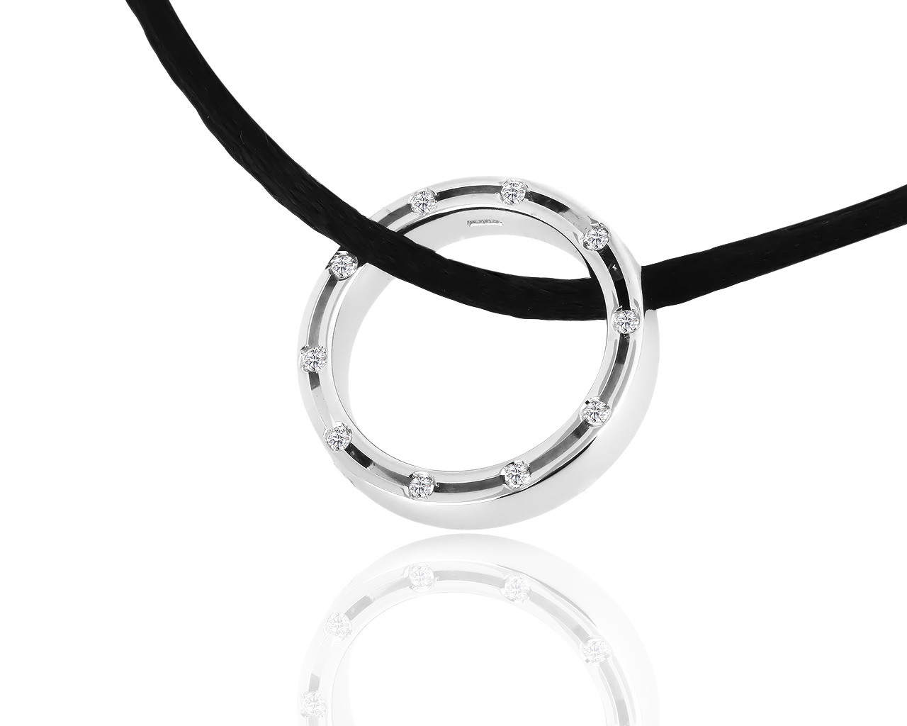 Золотой кулон с бриллиантами 0.18ct Damiani Brad Pitt 011218/6
