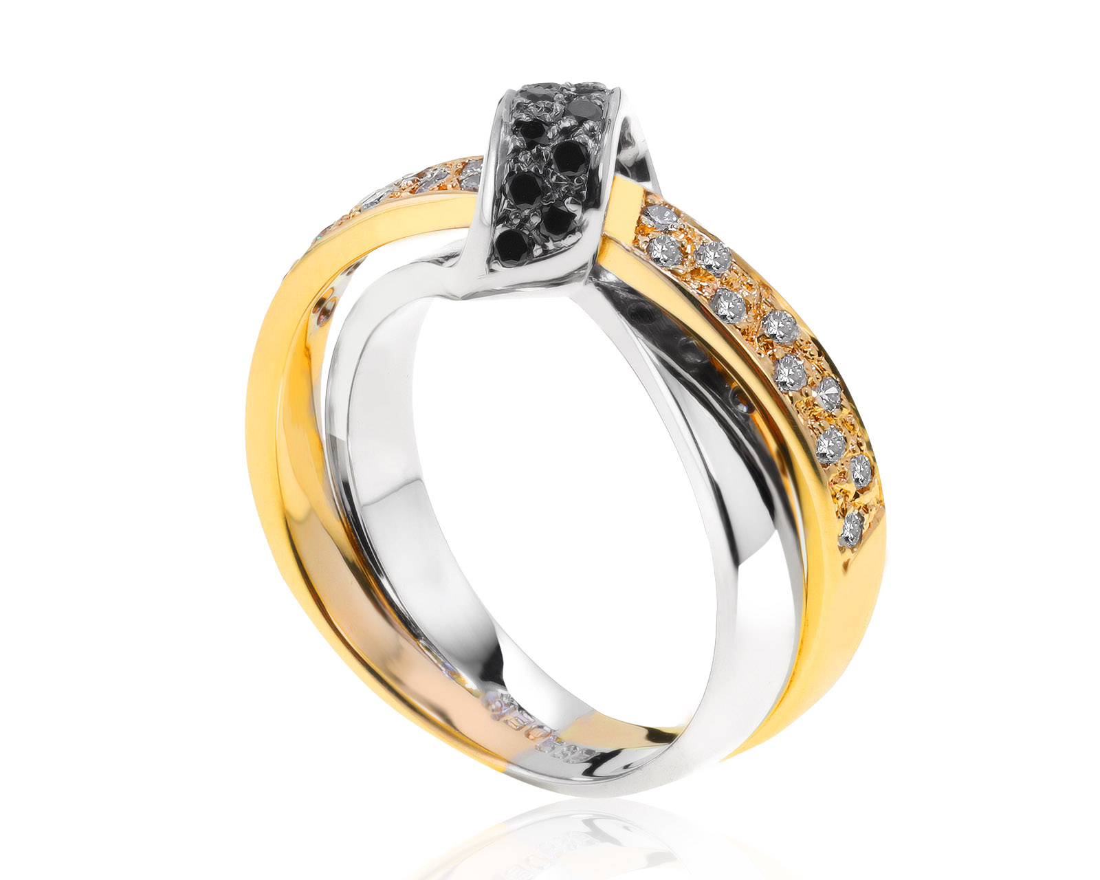 Притягательное золотое кольцо с бриллиантами 0.44ct 050321/22
