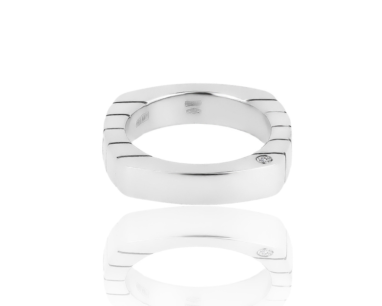 Итальянское золотое кольцо с бриллиантом 0.02ct 190217/12