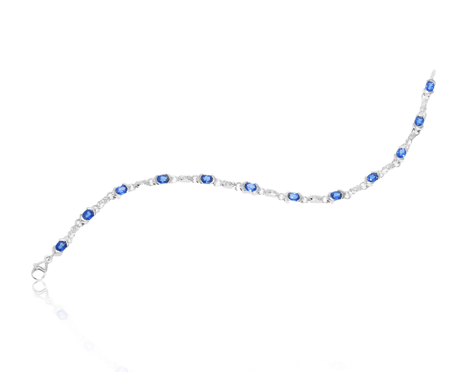 Золотой браслет с сапфирами 2.76ct и бриллиантами 0.05ct 040725/18