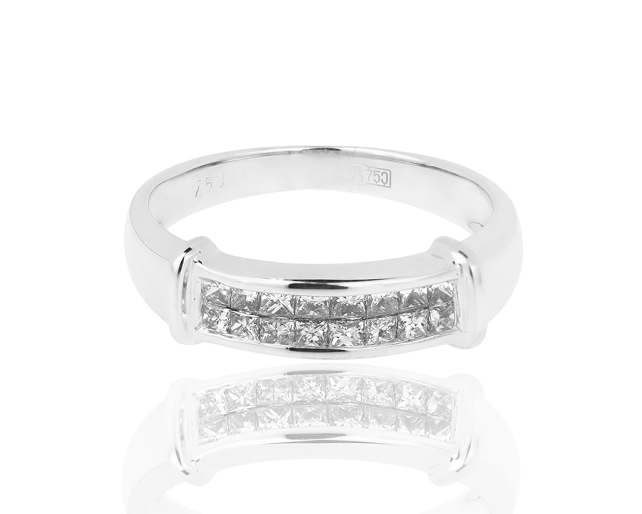 Интересное золотое кольцо с бриллиантами 0.60ct 151218/12