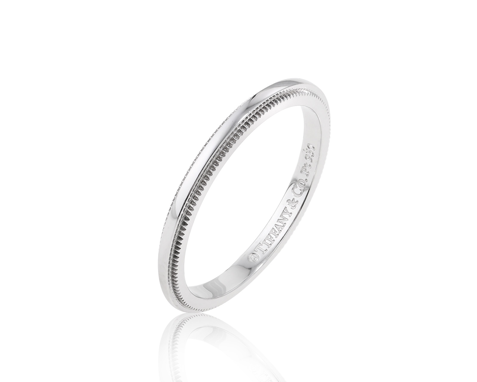 Оригинальное платиновое кольцо Tiffany&Co Milgrain 020824/2 Оригинальное платиновое кольцо Tiffany&Co Milgrain 020824/2