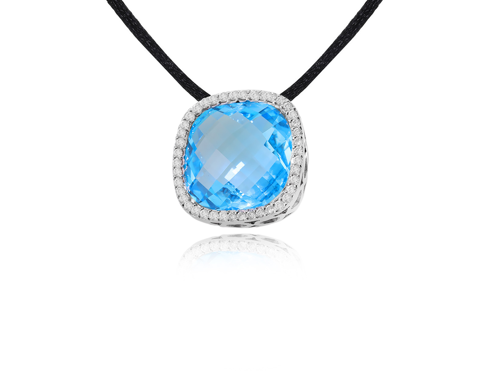 Золотой кулон с топазом 14.50ct и бриллиантами 0.33ct 090424/3