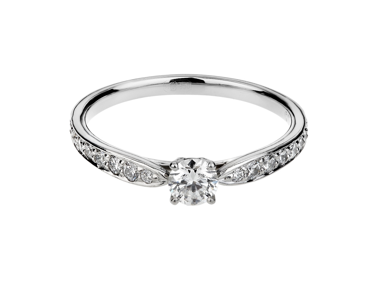 Платиновое кольцо с бриллиантами 0.50ct Tiffany&Co 220118/4
