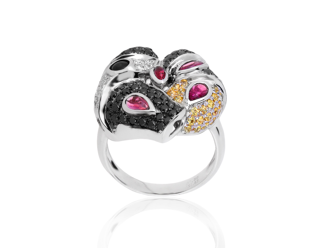 Шикарное золотое кольцо с бриллиантами 1.30ct 300719/4