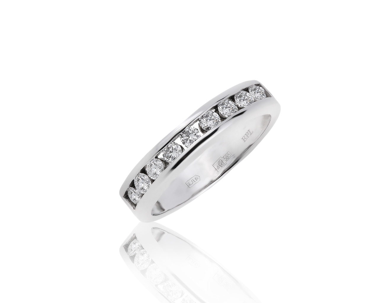 Оригинальное золотое кольцо с бриллиантами 0.38ct ЭПЛ Якутские бриллианты 040320/1