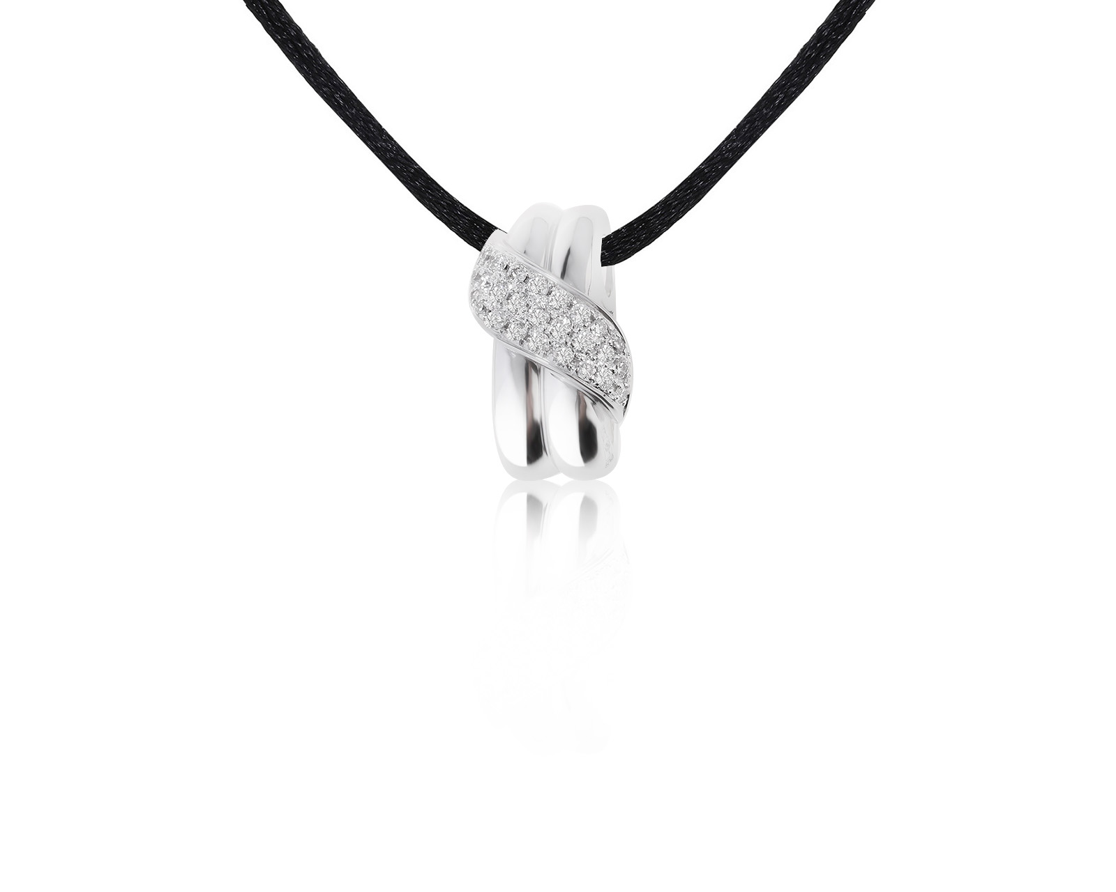 Модный золотой кулон с бриллиантами 0.27ct