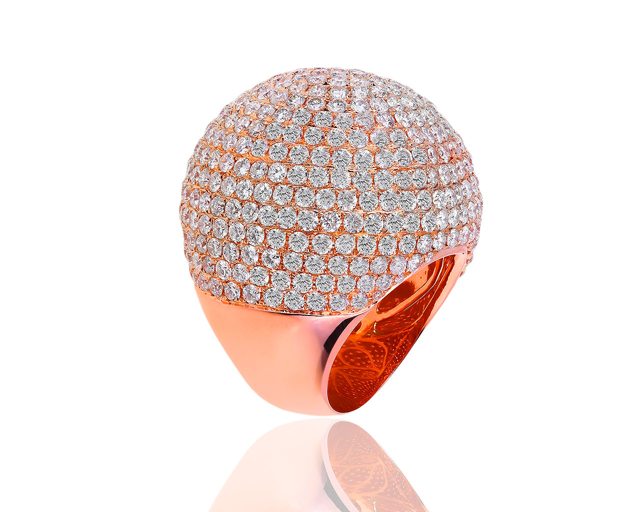 Шикарное золотое кольцо с бриллиантами 15.10ct – купить по цене 777 500 ₽ с доставкой в интернет-магазине Mister Diamond