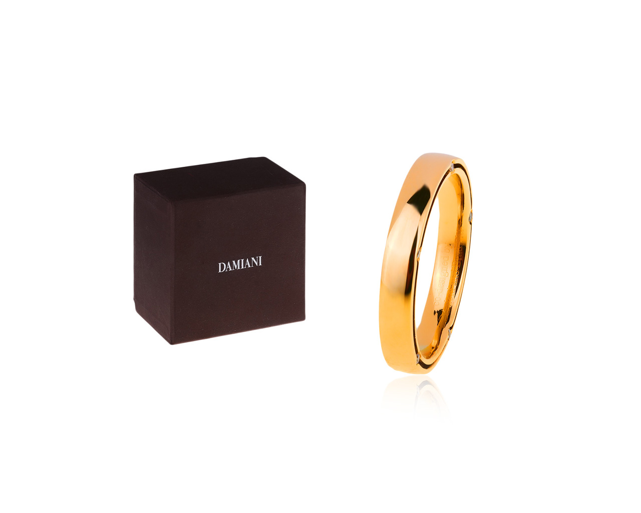 Оригинальное золотое кольцо с бриллиантами 0,07ct Damiani D.Side