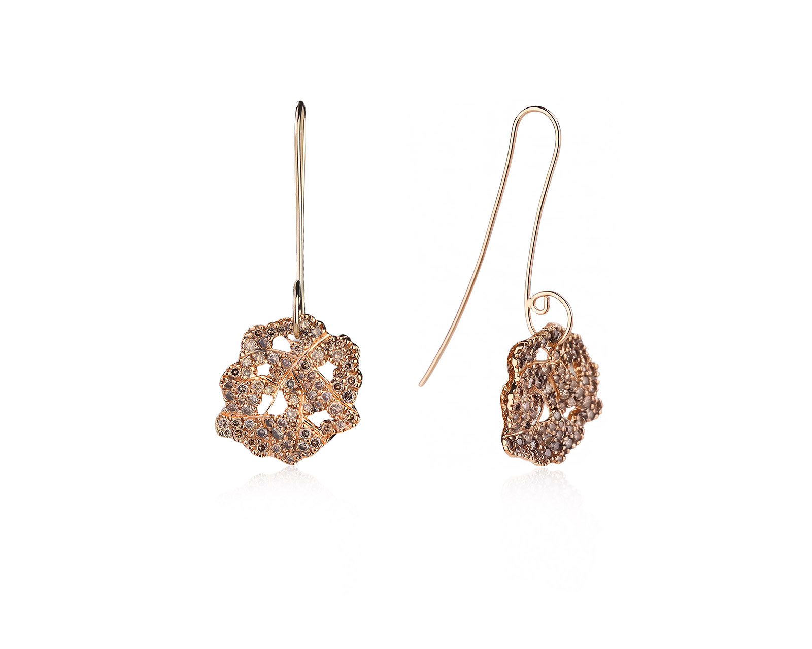 Оригинальные золотые серьги с бриллиантами 2.63ct H.Stern Giverny