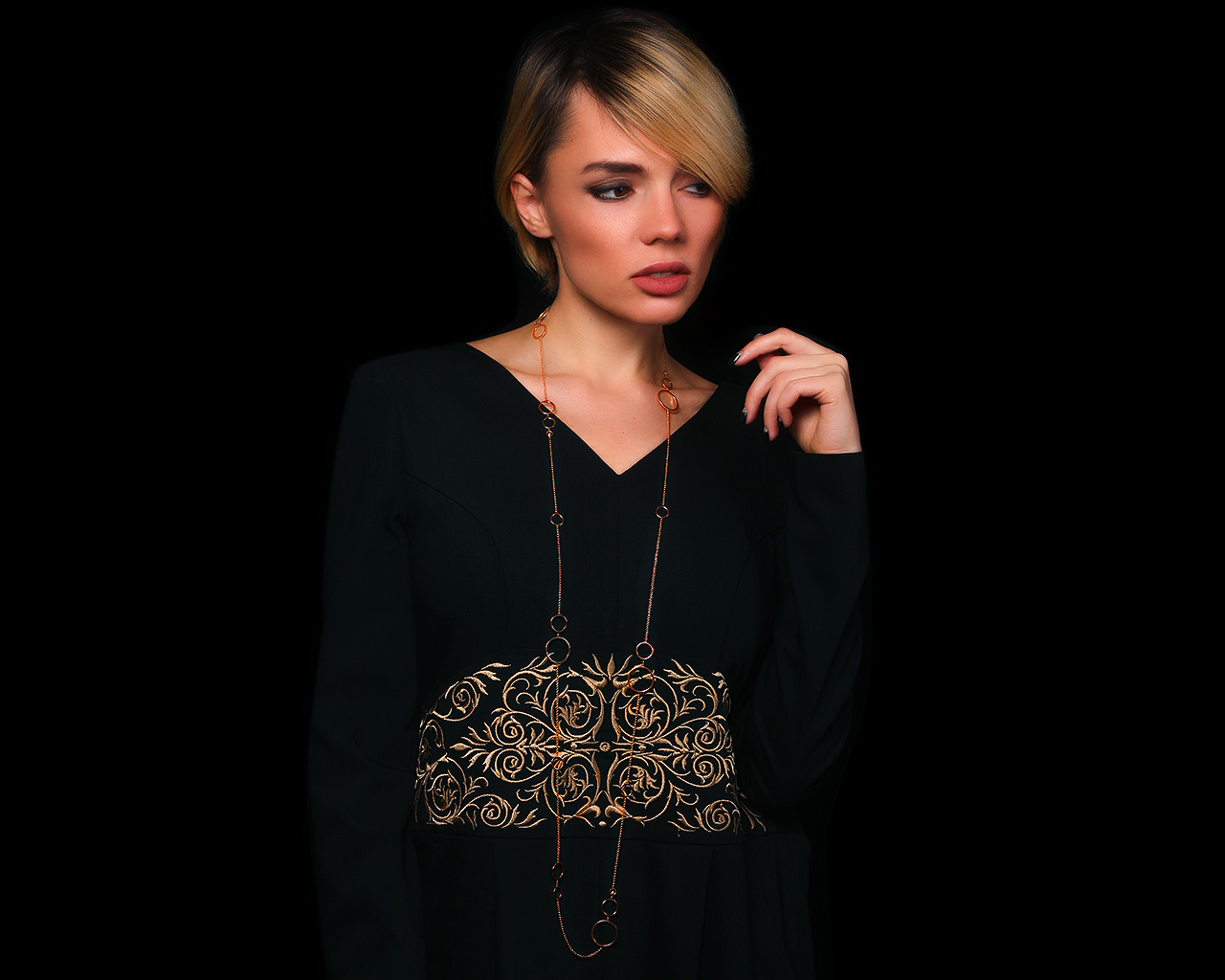 Шикарное золотое колье Chopard Happy Hearts Sautoir