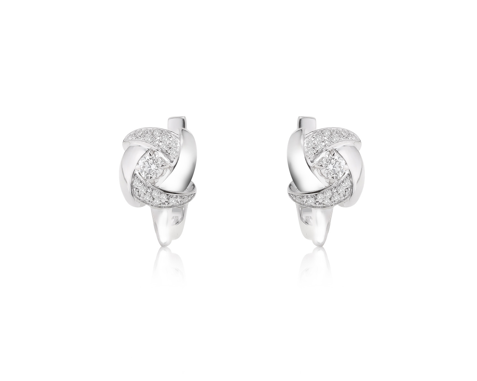 Золотые серьги с бриллиантами 0.30ct