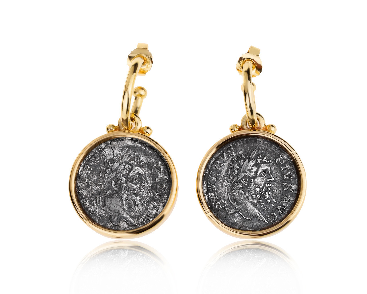 Великолепные золотые серьги 230620/1