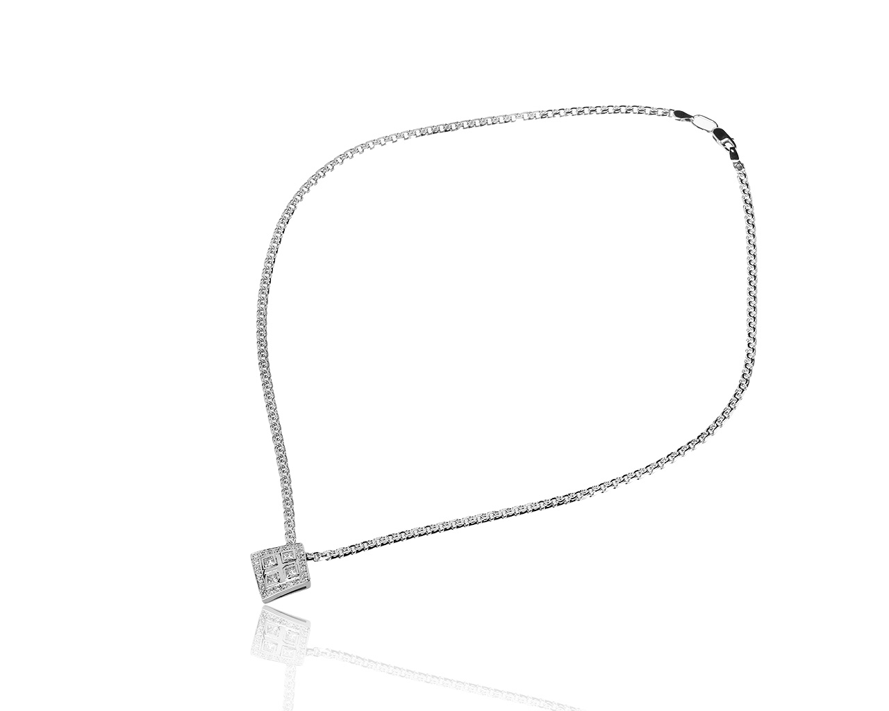 Солидный золотой кулон с бриллиантами 0.60ct