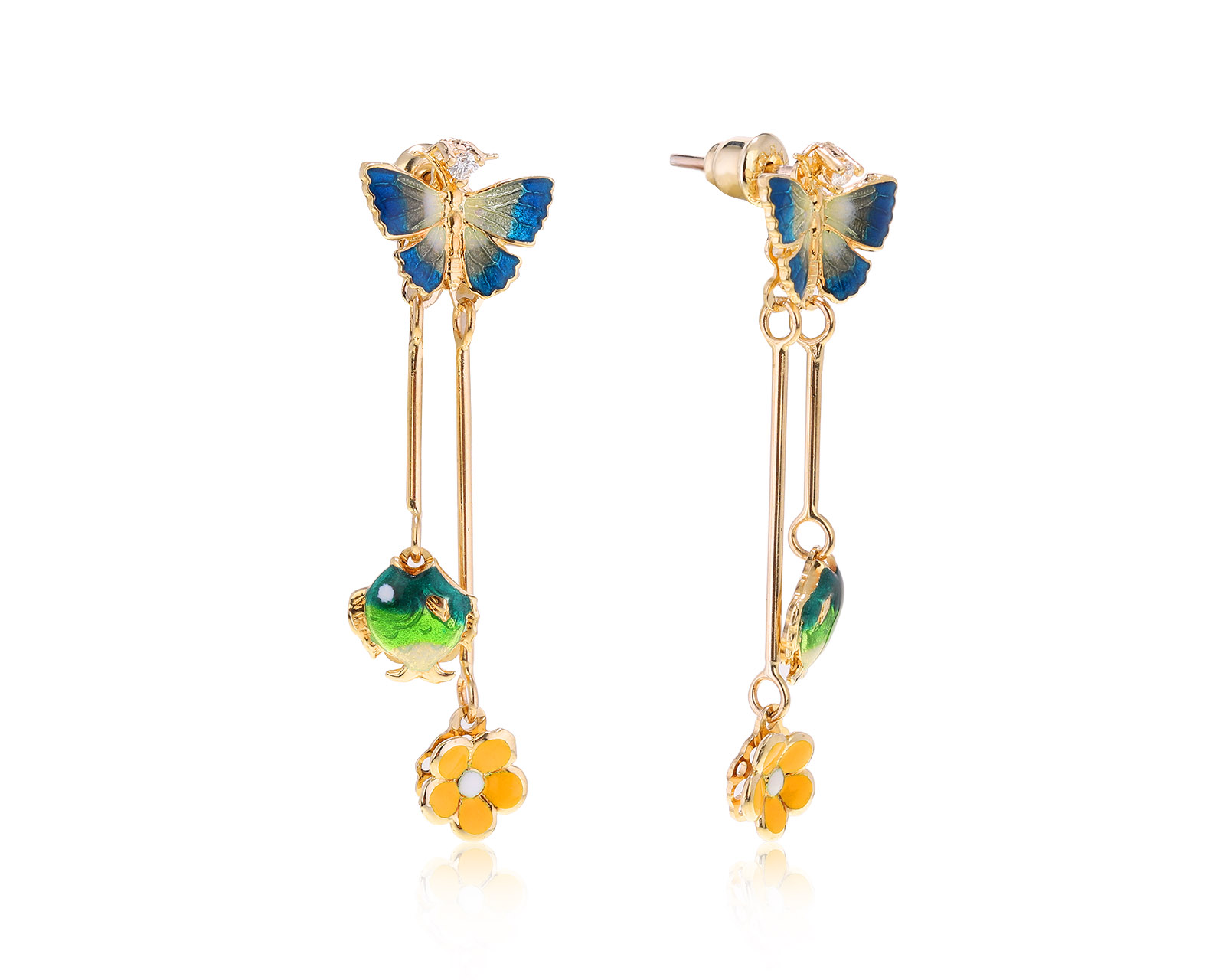 Оригинальные золотые серьги Roberto Bravo 081221/9