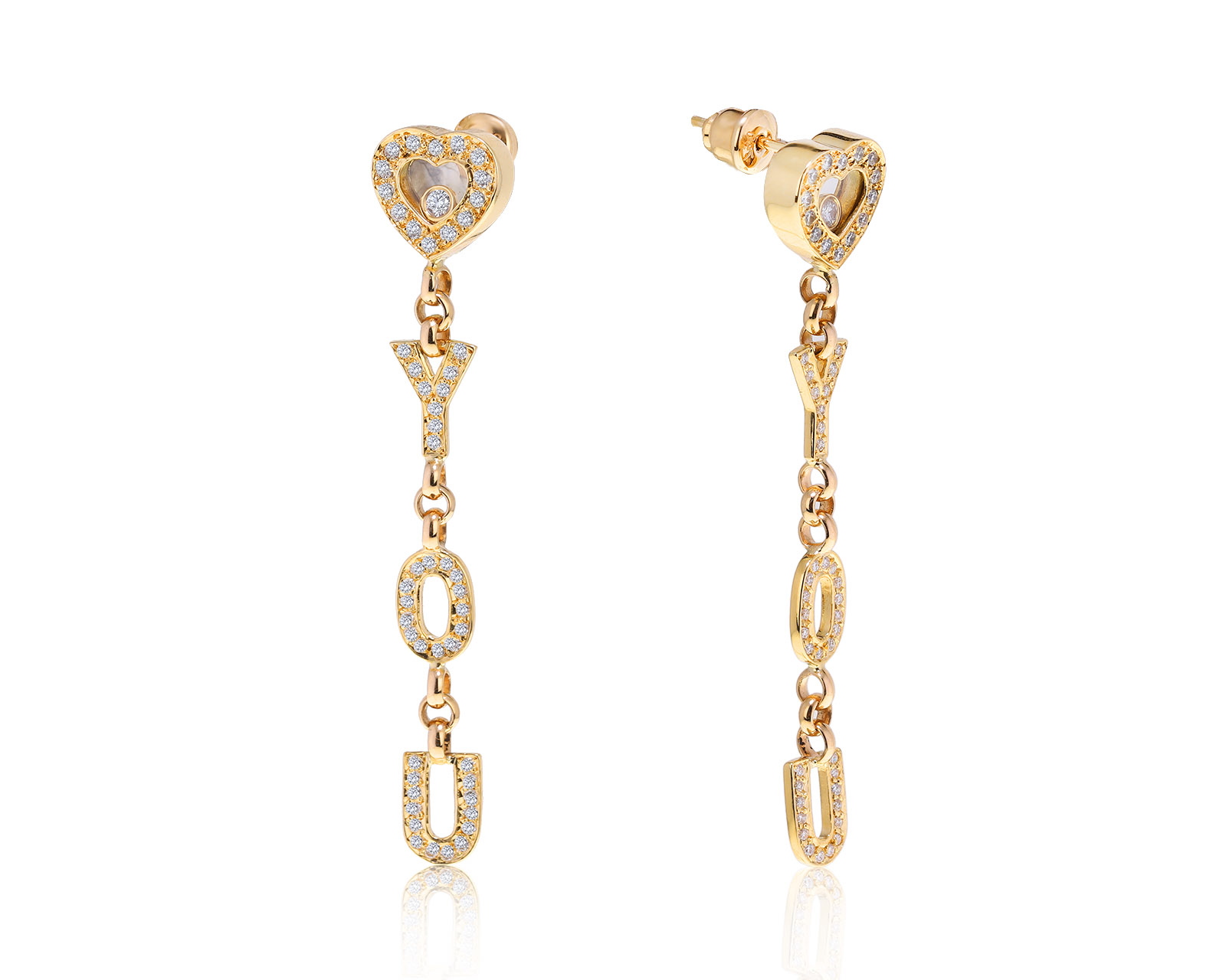 Превосходные золотые серьги с бриллиантами 1.02ct 110722/6