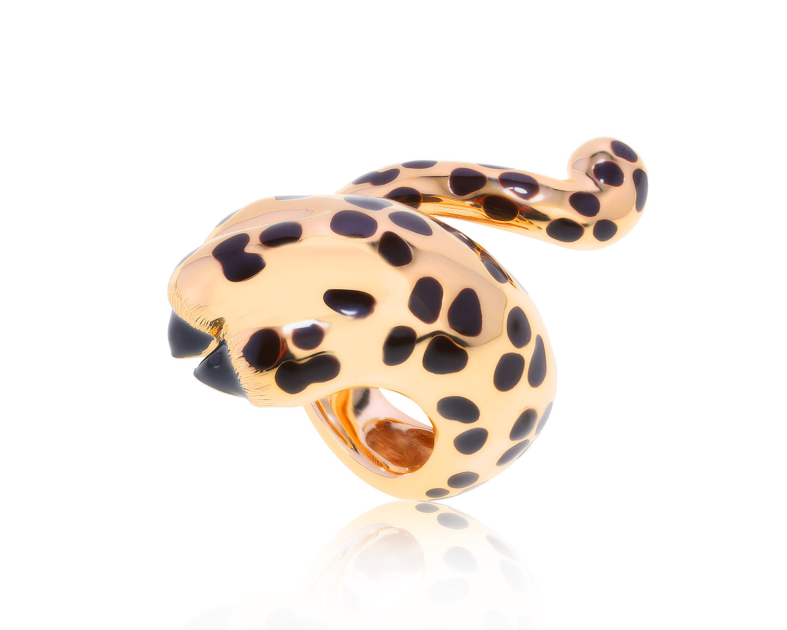 Оригинальное золотое кольцо Dior Mitza Panther