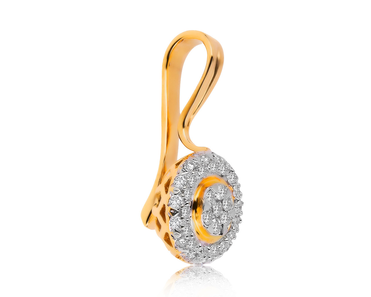 Роскошный золотой кулон с бриллиантами 0.26ct