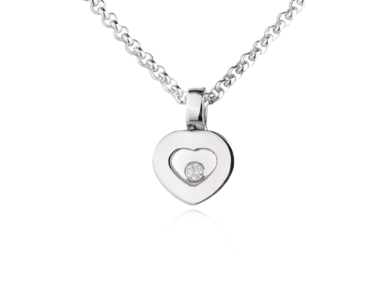 Оригинальный золотой кулон с бриллиантом 0.05ct Chopard Happy Diamonds 140526/2