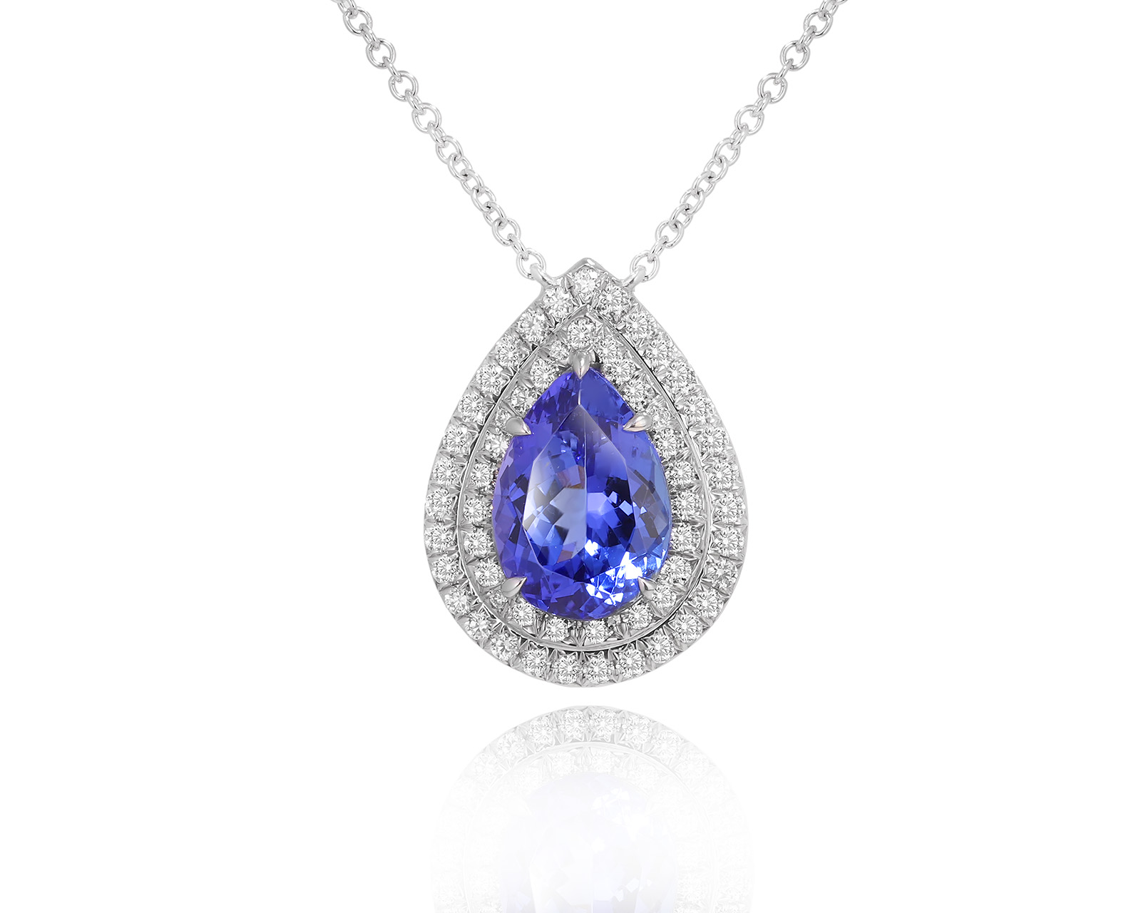 Оригинальное платиновое колье с танзанитом 1.25ct Tiffany&Co Soleste 150125/3