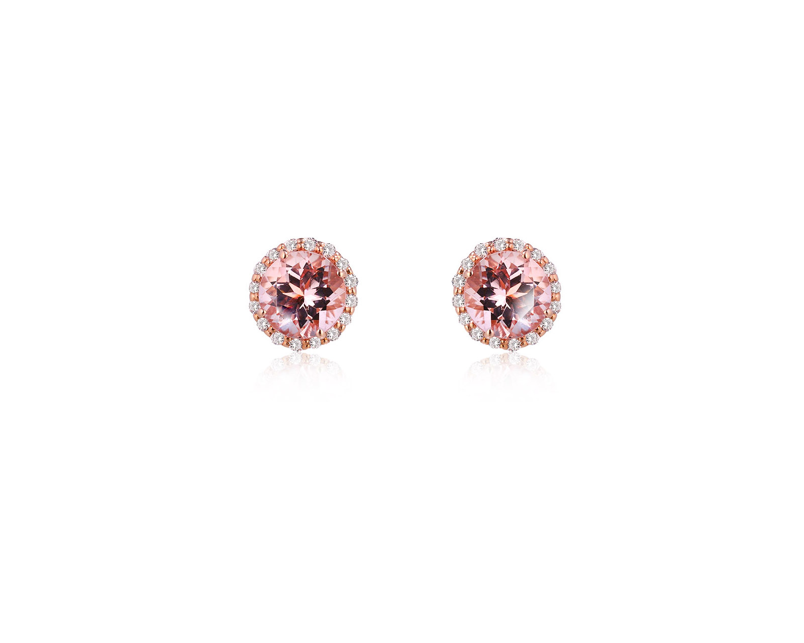 Оригинальные золотые серьги с морганитами 0.96ct Lykov`s Jewellery 300426/КМ349