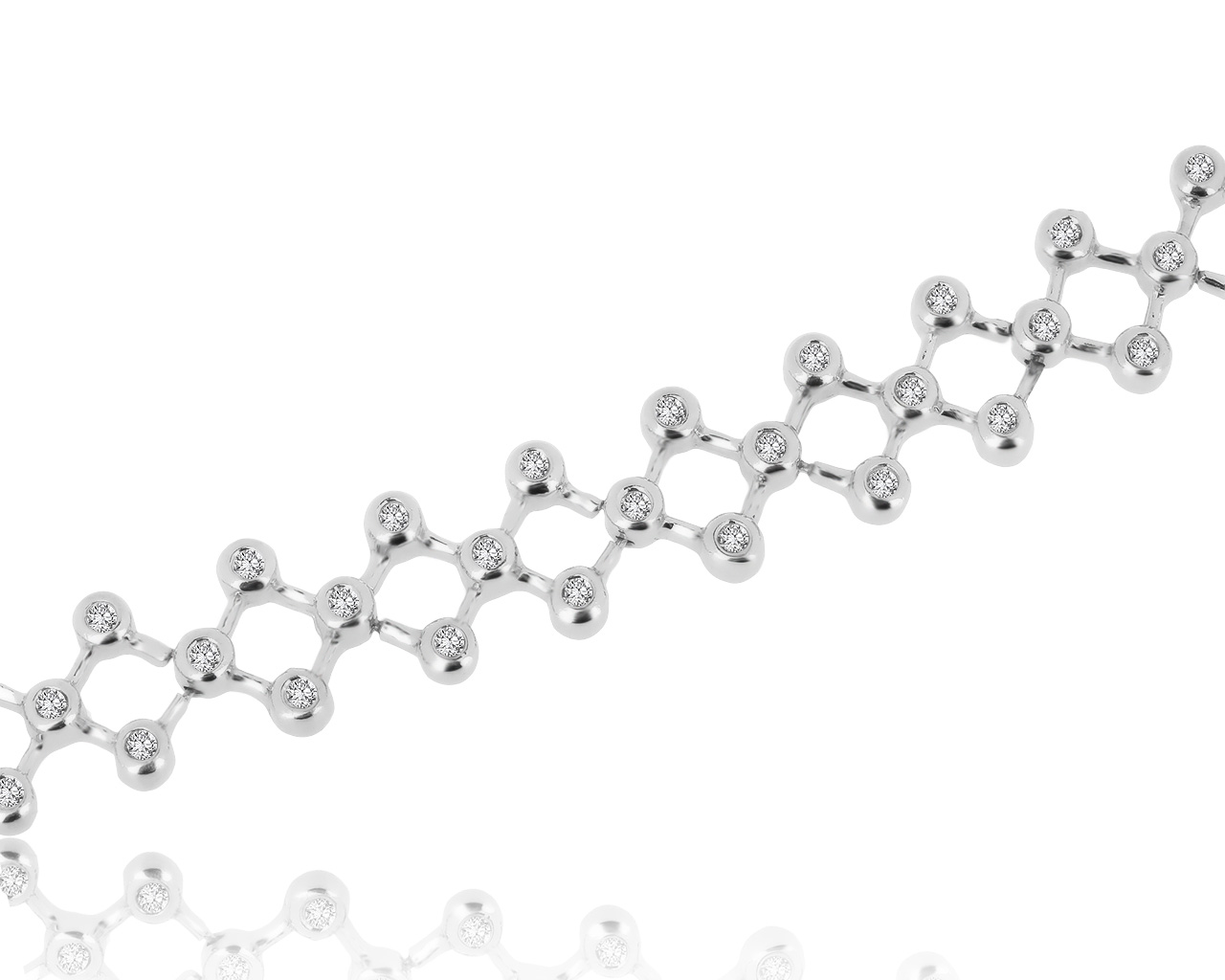 Безупречный золотой браслет с бриллиантами 1.00ct