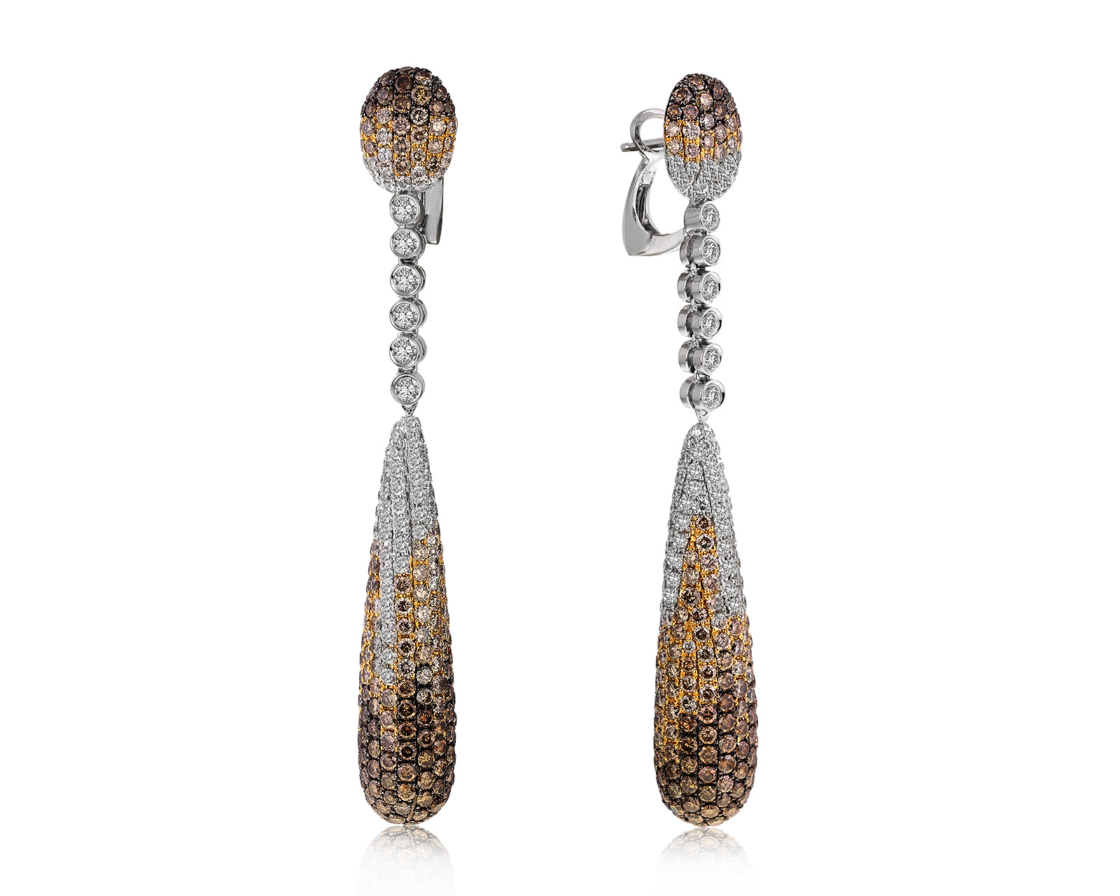 Завораживающие золотые серьги с бриллиантами 12.43ct 280521/15