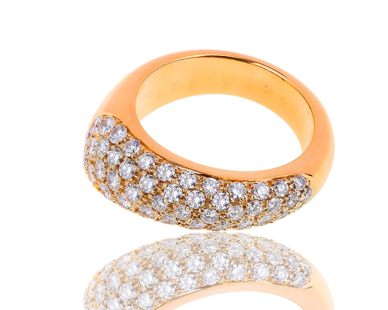 Золотое кольцо с бриллиантами 1.10ct Chaumet