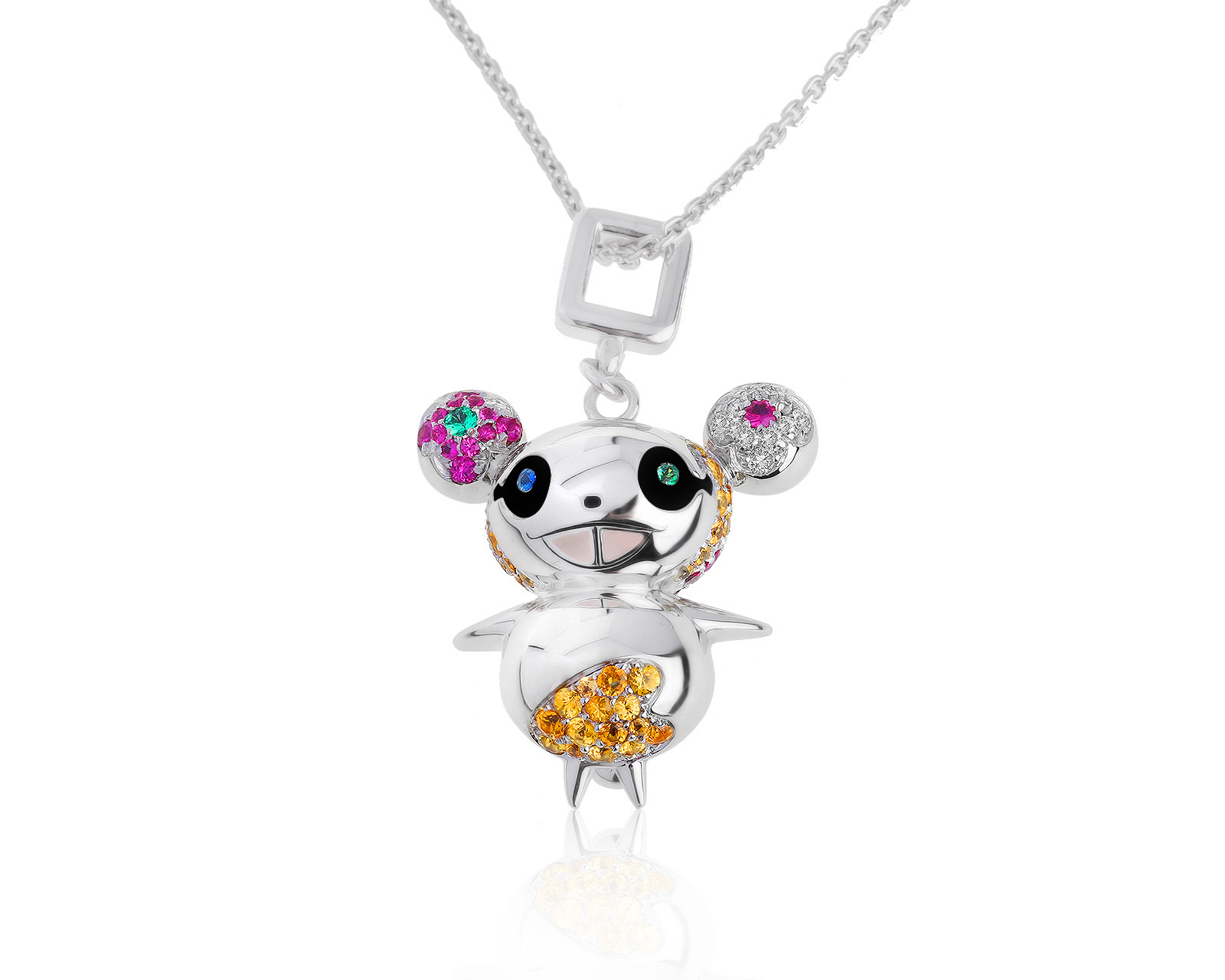 Оригинальный золотой кулон с сапфирами 3.68ct Louis Vuitton Takashi Murakami Panda 240521/10 Оригинальный золотой кулон с сапфирами 3.68ct Louis Vuitton Takashi Murakami Panda 240521/10