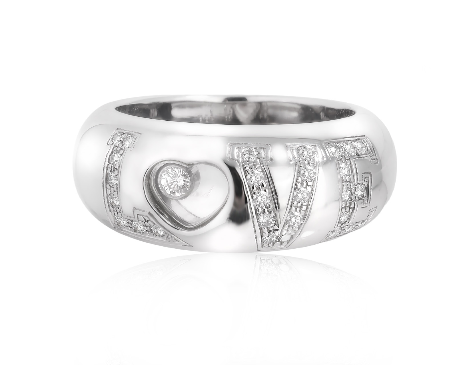 Оригинальное золотое кольцо с бриллиантами 0.29ct Chopard Love