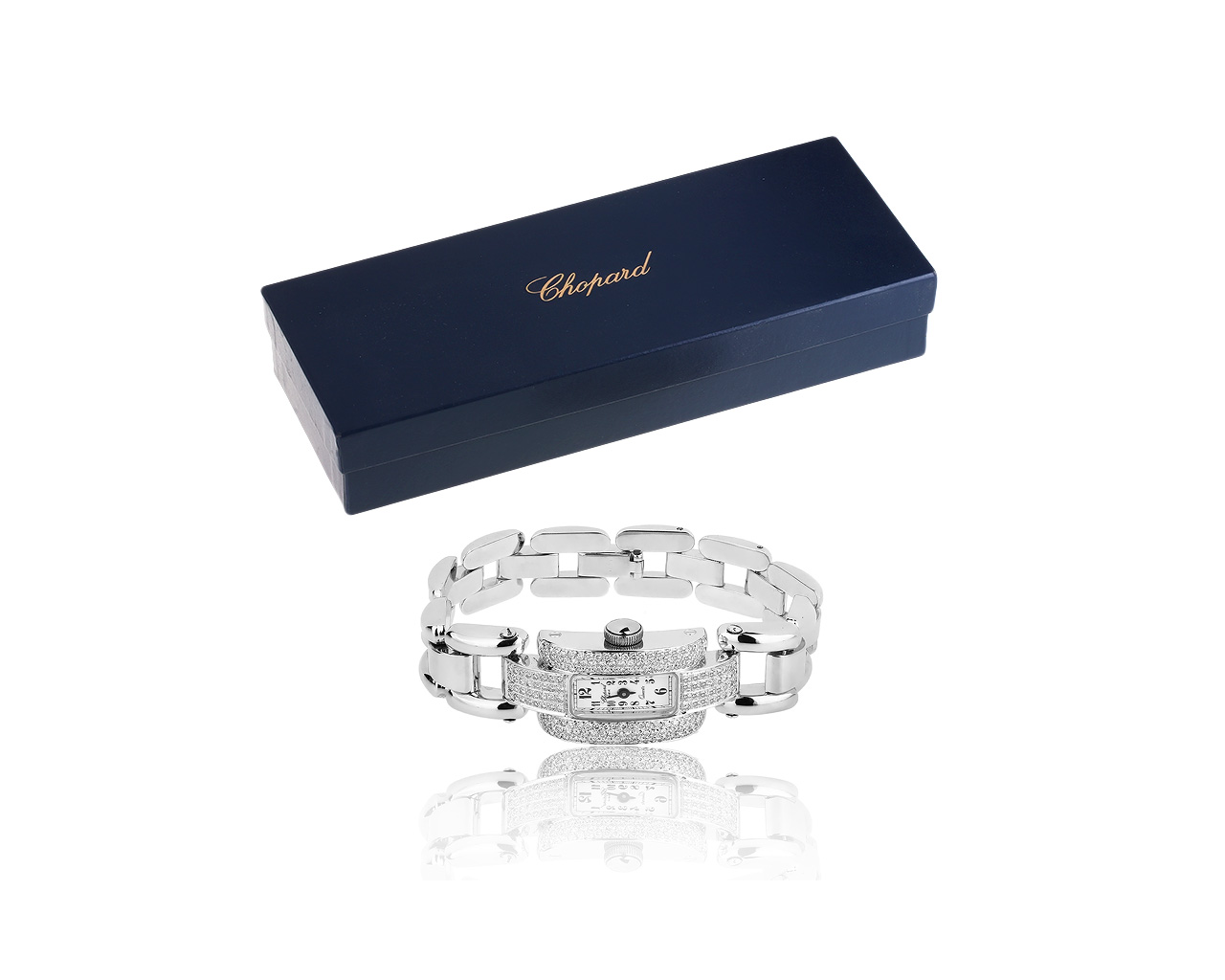 Золотые часы с бриллиантами 1.52ct Chopard La Strada