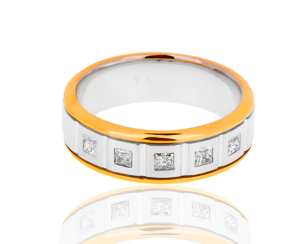 Стильное золотое кольцо с бриллиантами 0.30ct 300119/5