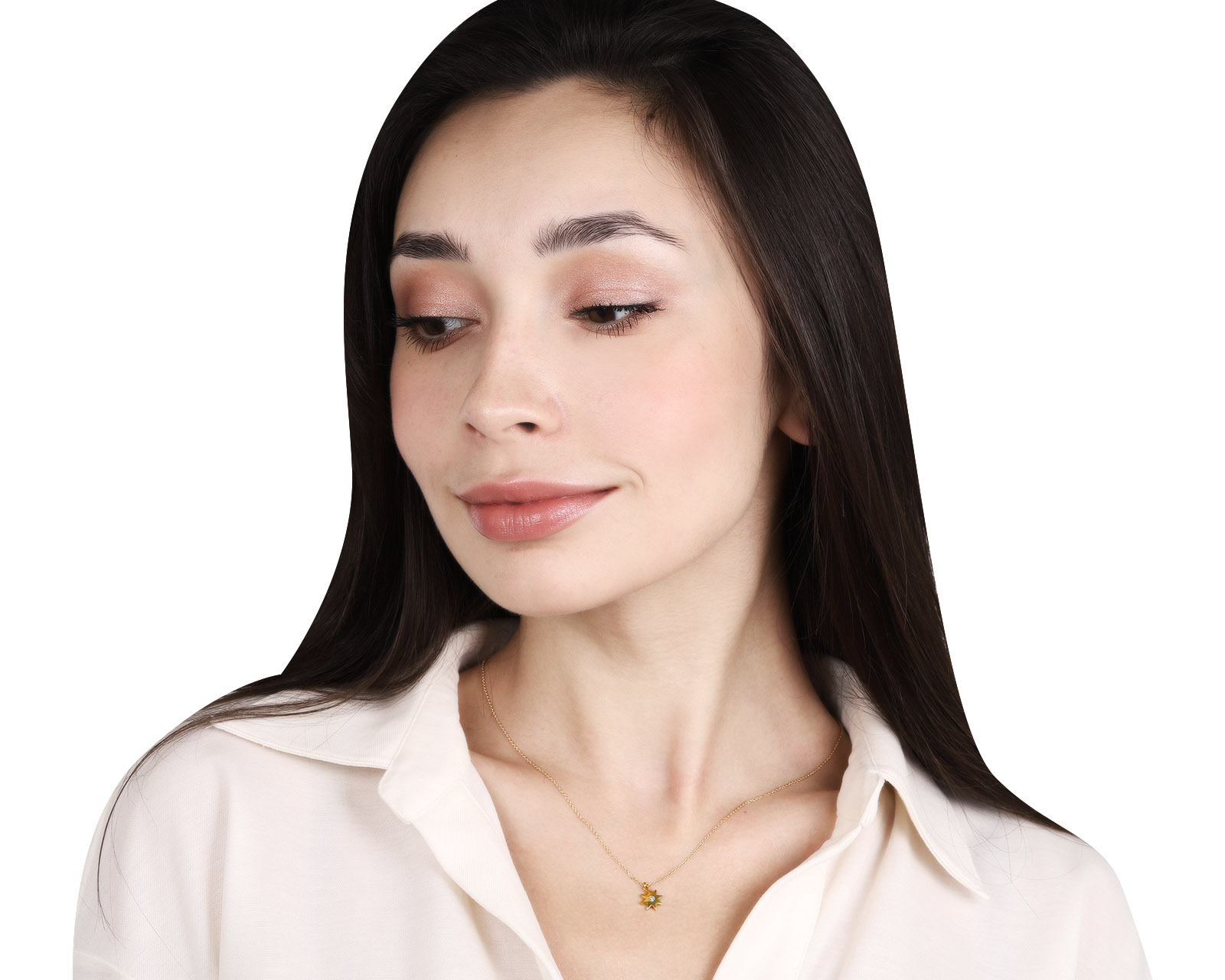 Оригинальный золотой кулон с бриллиантом 0.03ct Tiffany&Co Paloma Picasso