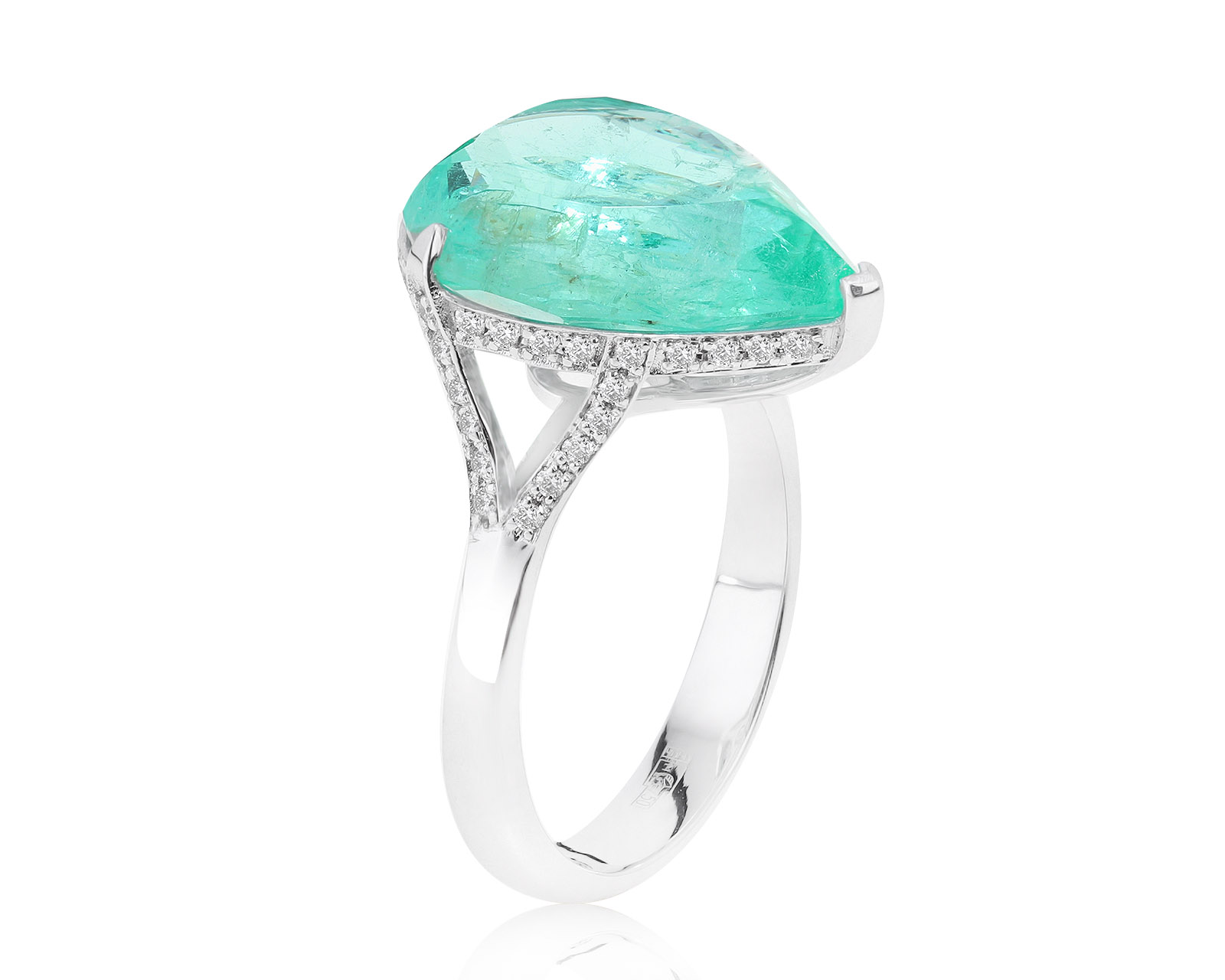 Великолепное золотое кольцо с уральским изумрудом 8.27ct 310516/17