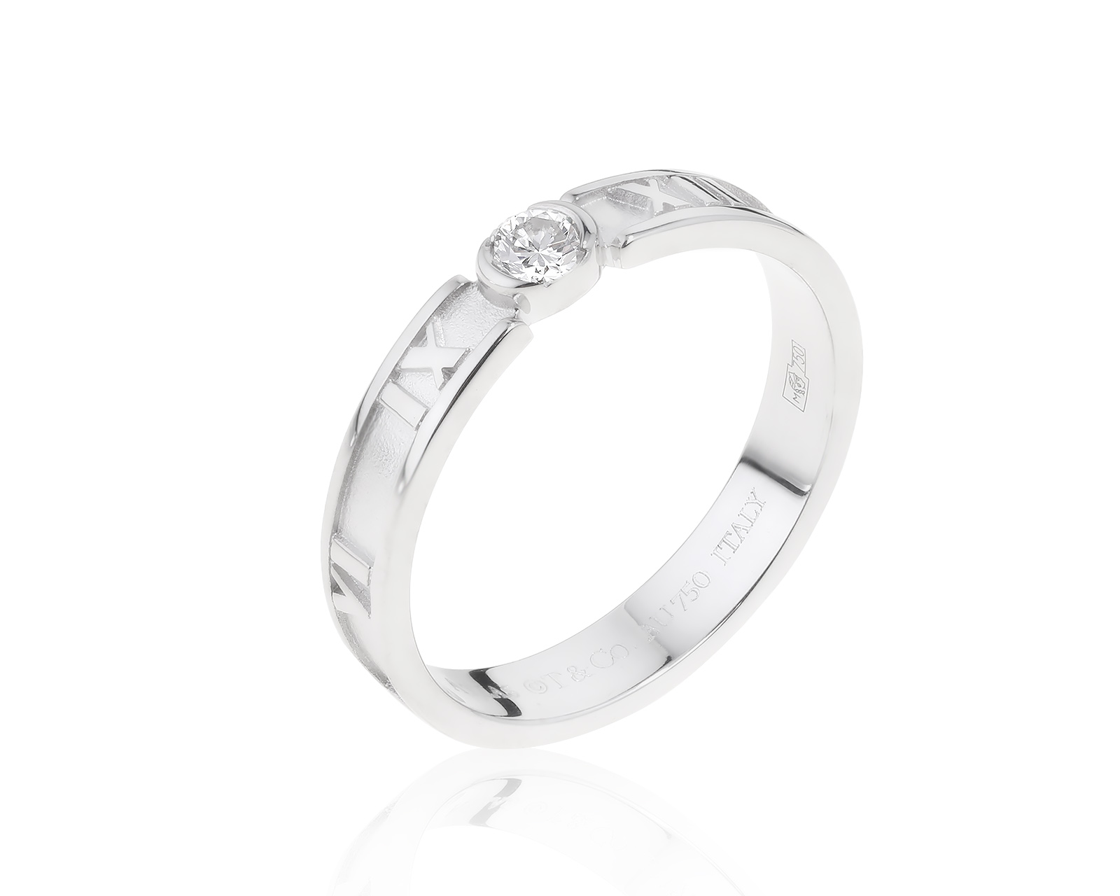 Оригинальное золотое кольцо Tiffany&Co Atlas 120322/8