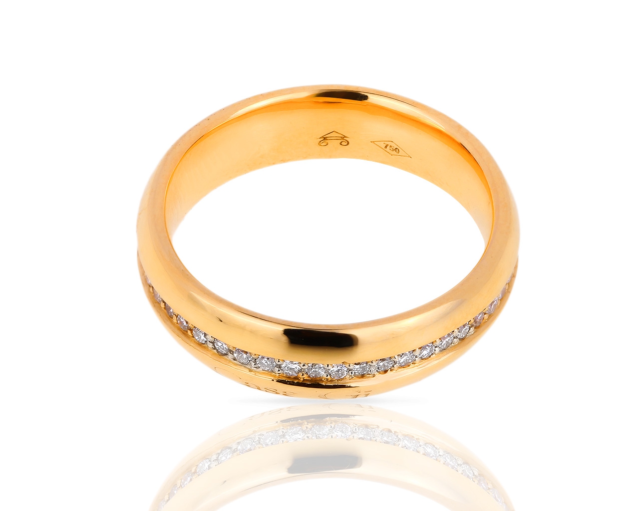 Золотое кольцо-дорожка с бриллиантами 0.35ct Casa Gi